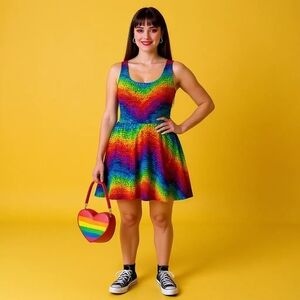 LGBTQIA + Gay Pride Rainbow Summer Dress